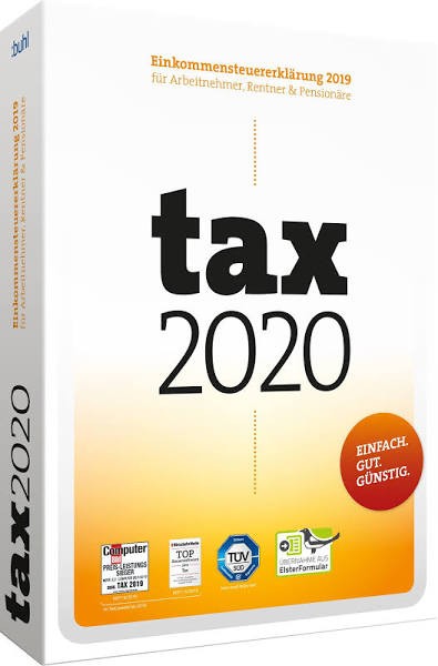 Tax 2020, für die Steuererklärung 2019, Box