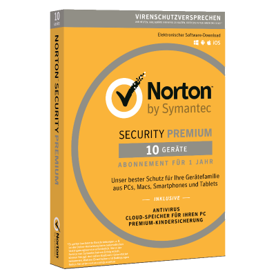 Symantec Norton Security Premium 3.0, 10 Geräte, Vollversion